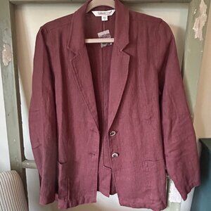 Coldwater Creek Linen blazer, size M